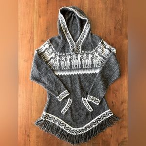 Handmade Fall Festival Alpaca sweater. Cozy and warm.